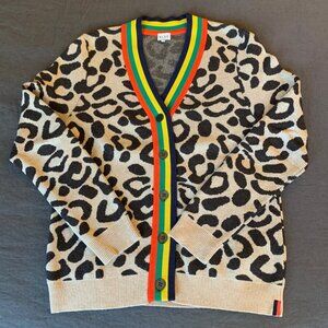 Kule leopard print cardigan - like new